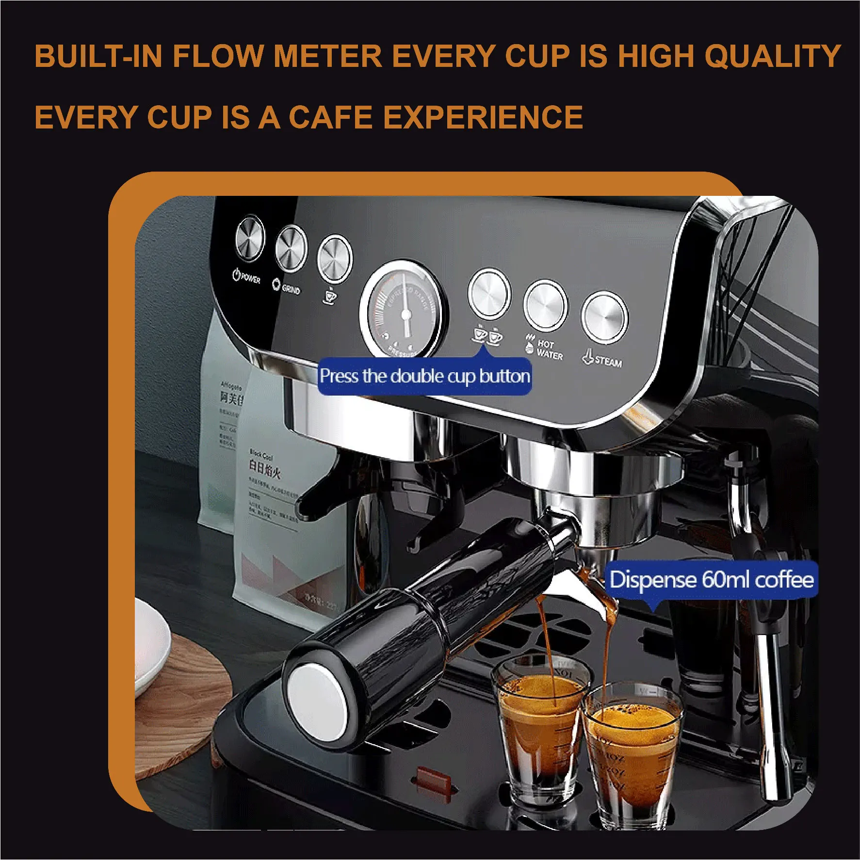 Espresso And Grinding Integrated Semiautomatic Commercial Coffee