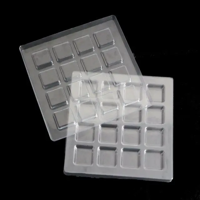 Custom PET clear Plastic Inserts for Food Dessert Chocolate Packaging Blister Box