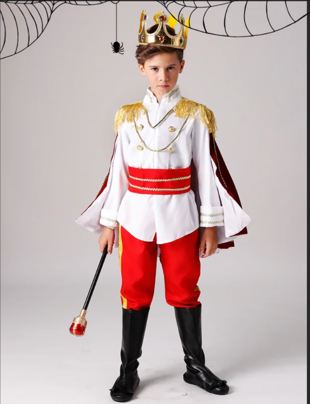 Rei medieval Cosplay para crianças, vestido extravagante, contagem de  imperos, duque, vestido para menino, presente de aniversário, Halloween,  Purim - AliExpress