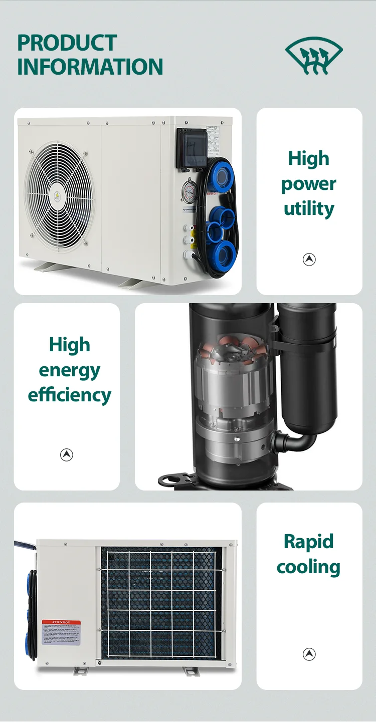 Above Ground Pool Heater Electric Air To Water Heat Pump Swimming Pool