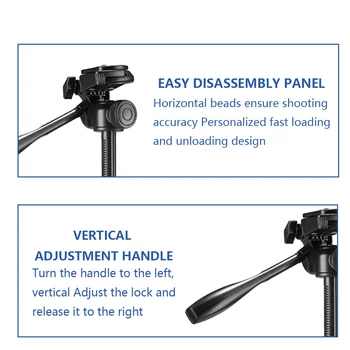 KALIOU A052 SLR Photography 3920 Multi Functional Retractable Flexible Tripod for Digital Camera Smartphone Stand detail image