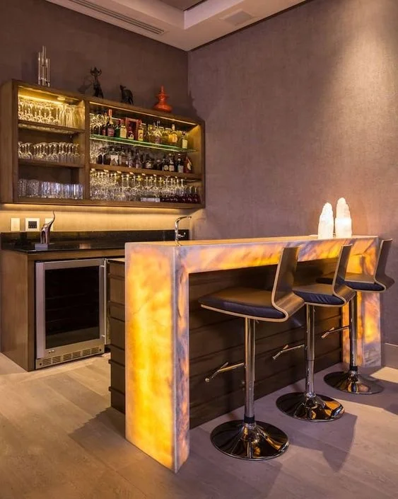 Modern Led bar Counter Black Home bar Counter bar Cabinet