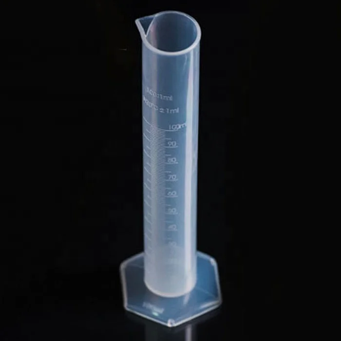 100ml Plastic Graduated Test Measuring Cylinder Container Cups