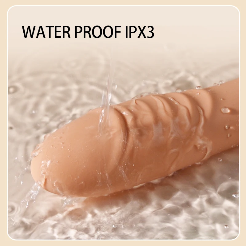 Vibrator shown in black and light flesh tone color options
