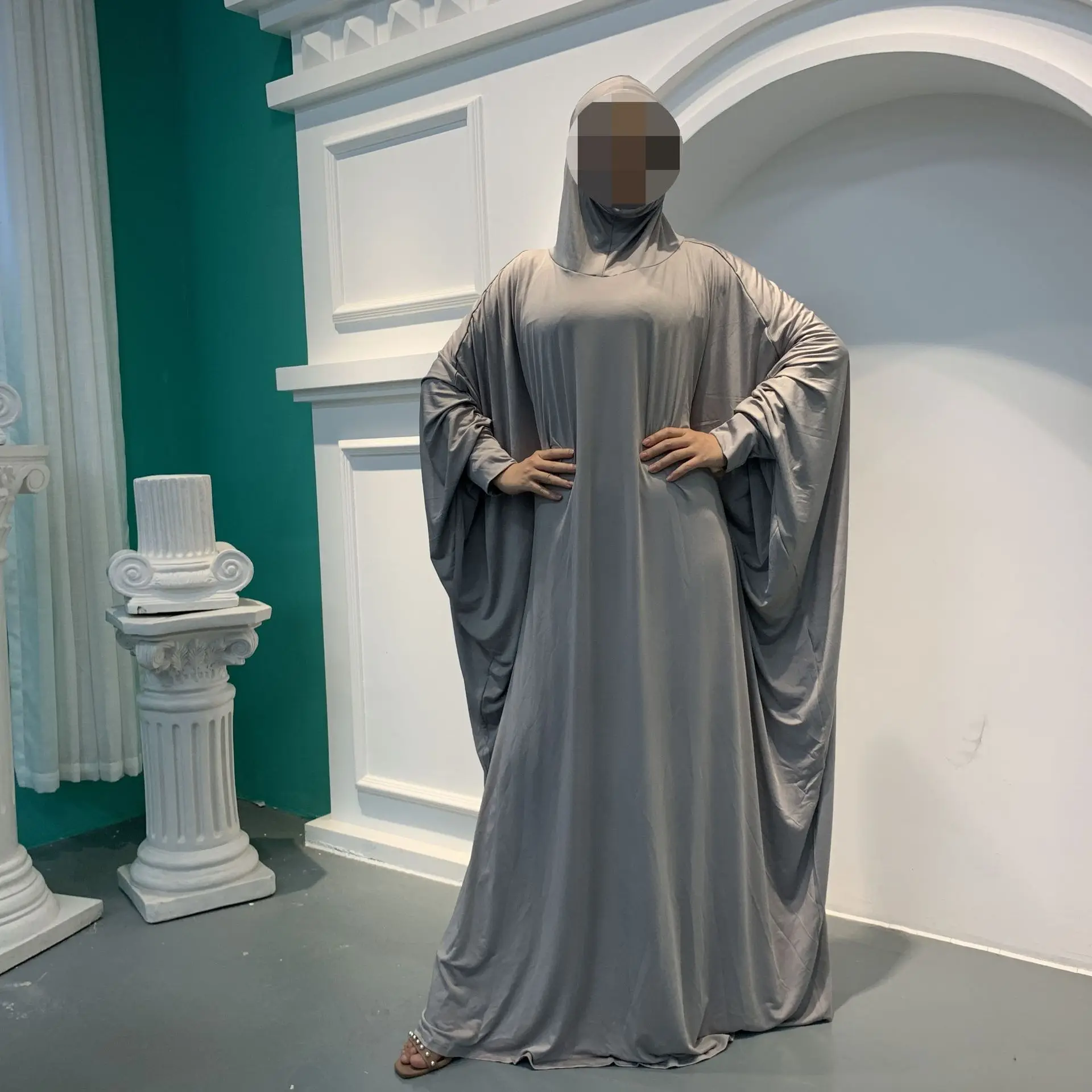 Yibaoli Manufacturer Well Made Milky Jersey Muslim Dress Maxi One Piece Women Prayer Dress Islamic Clothing for Women