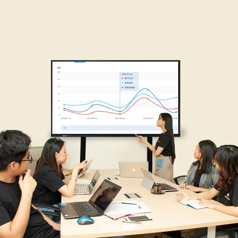 BIAOPAI Clever Touch Interactive Panel High Tech Interactive Whiteboard 86 Inch Advertising Board