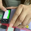 Pantalla pequeña púrpura