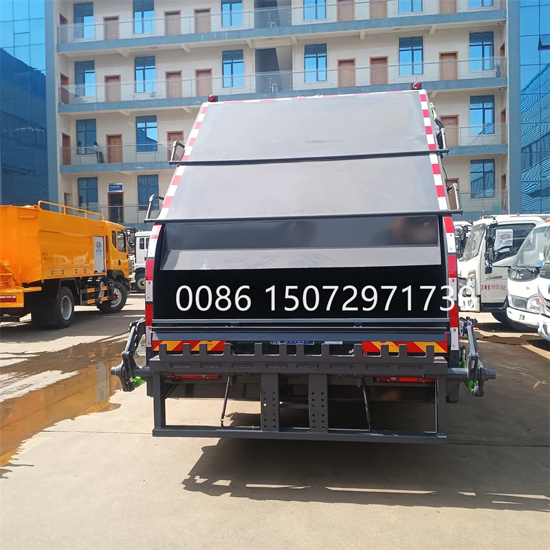 4x2 экологически чистый 6-тонный мусорный уплотнитель двухосный дизельный санитарный насос двигатель управление отходами сбор мусора