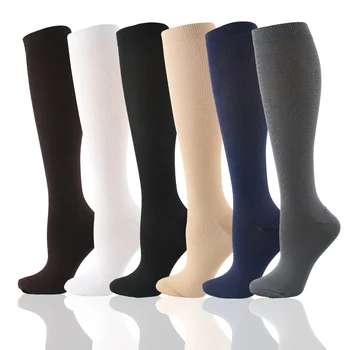 2021 New Material Anti-Odor Sport Knee High Solid Copper Compression Socks
