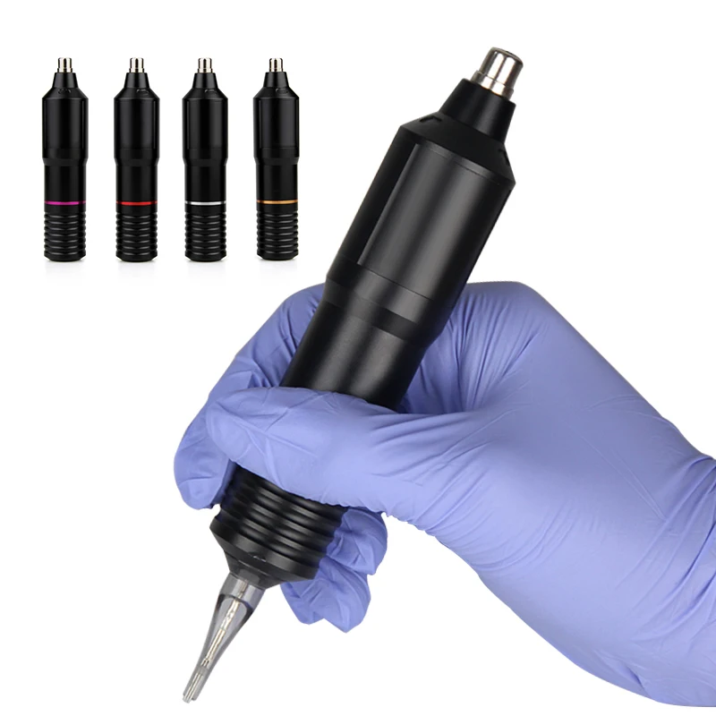 Новинка 2019, автоматические золотые тату-машинки, регулируемая тату-ручка, бесшумный двигатель, профессиональный вращающийся тату-пистолет