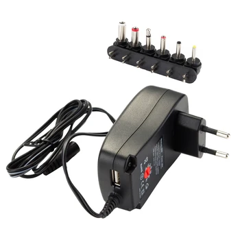 Adjustable voltage 3-12v variable dc power supply with USB port charger
