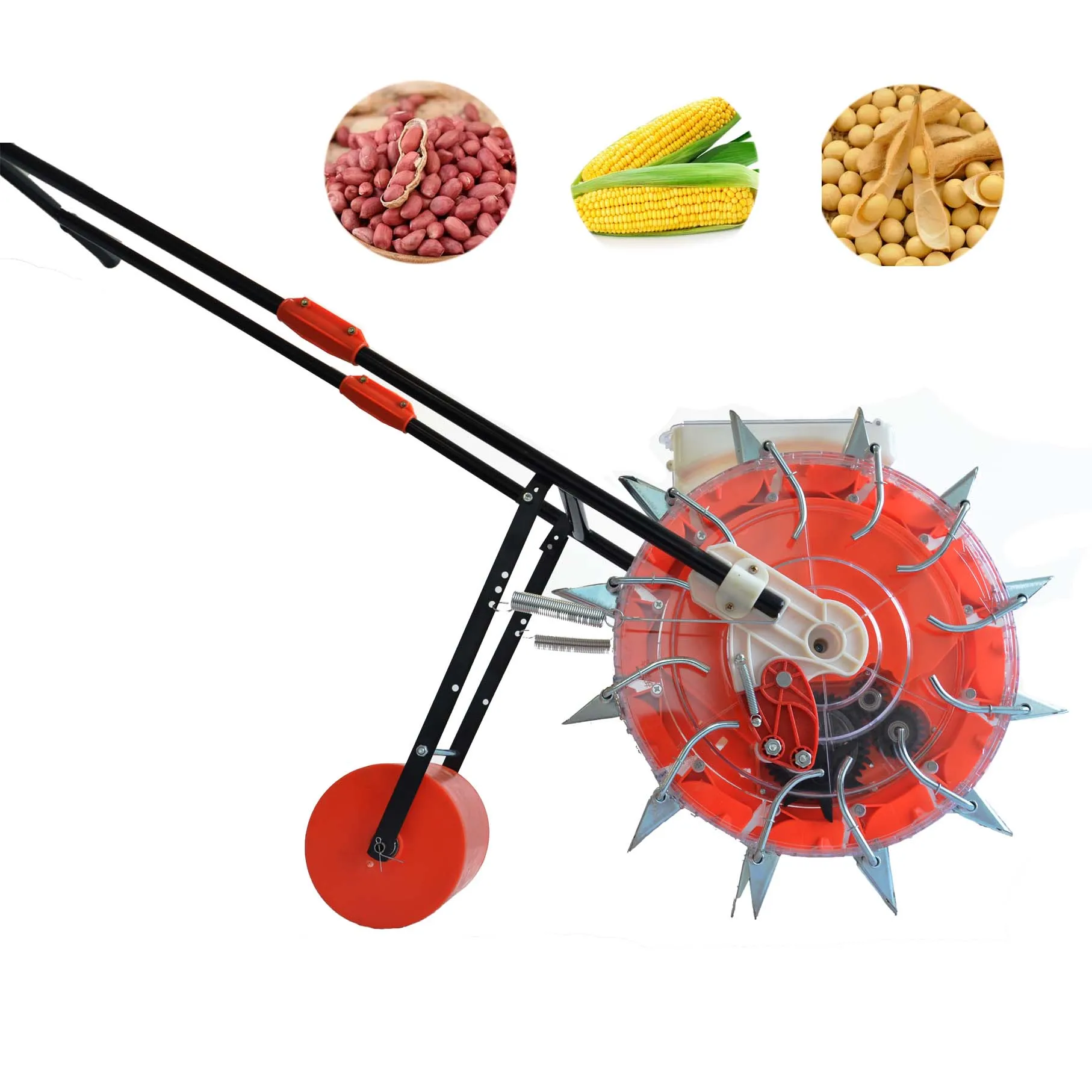 Hand Push Corn Seeder Transparent Plantadeira Agricultural Equipment for Farming Manual Seeders Maize Seeder Tools