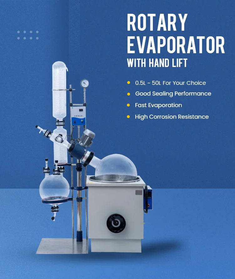 5-300 RPM Rotation Speed Vapor Tube Rotary Evaporator