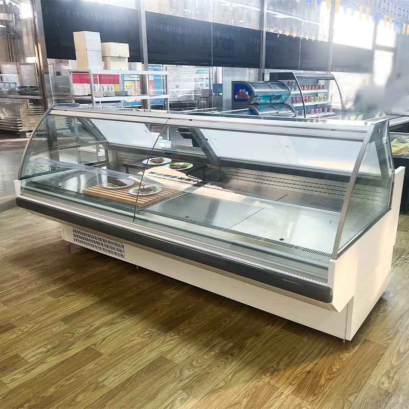 DSA12CCH1 Service Counter Display Fridge Commercial Refrigerator Meat Fish Display Cabinet Freezer Refrigerator