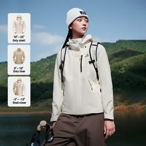 PELLIOT Classic Series Outdoor Jacket Women's Winter New Fleece Lined Cold-proof Women's Windproof Waterproof Jacket