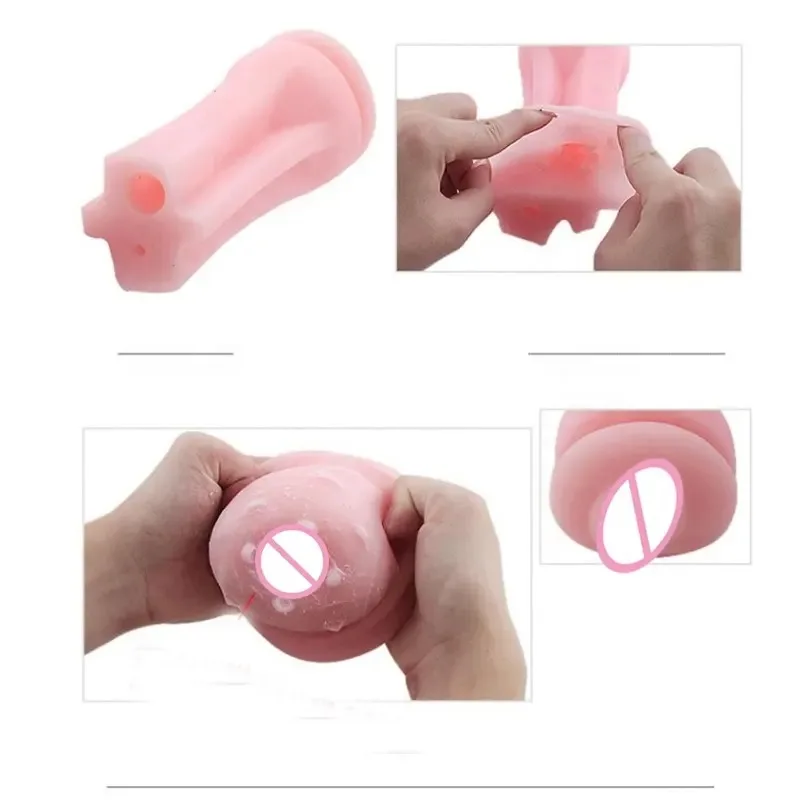 Realistic Vagina Anal Male Masturbator Silicone Soft Tight Pussy Adult Toys  Sex Toys for Men Masturbator
