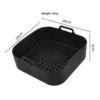Plato cuadrado grande base naranja [negro]