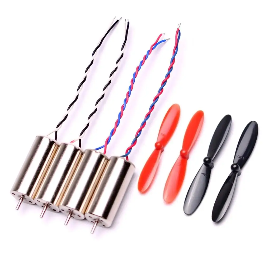 Coreless Motor DC 3V 45000RPM 8.5 X 20mm Micro Brush Motor with 1 Black Helicopter Propeller for Quadcopter Drone Model FPV DIY