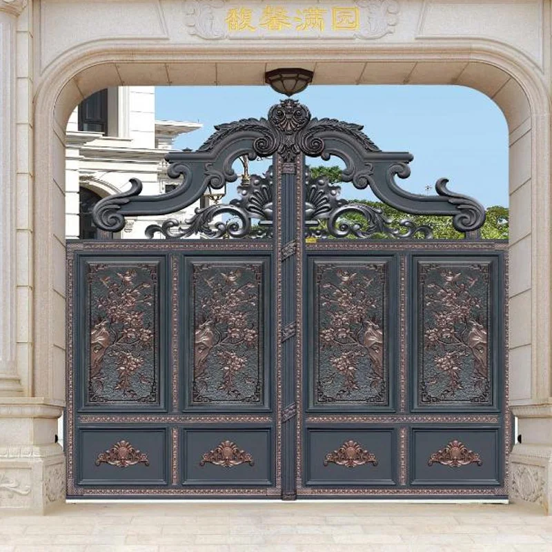 Custom Wrought Iron Residential Main Entrance Gates Iron Main Gate Door Designs Aluminum Metal Sliding Gates Factory Buy Metal Garden Gates Metal Gate Door Rod Iron Gates Product On Alibaba Com