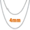 4mm-white gold necklace