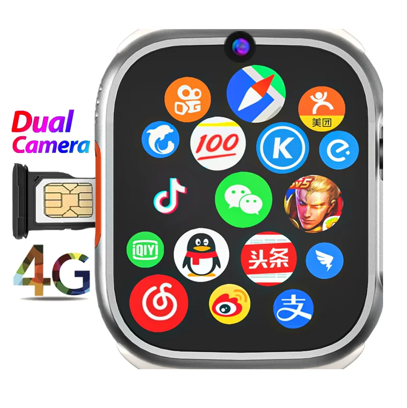 C90 Max Smart Watch Wifi 4G 5G Sim Card Network Dual Camera 2025 Video Call  Play Store Game Sport Smartwatch GPS S9 Ultra