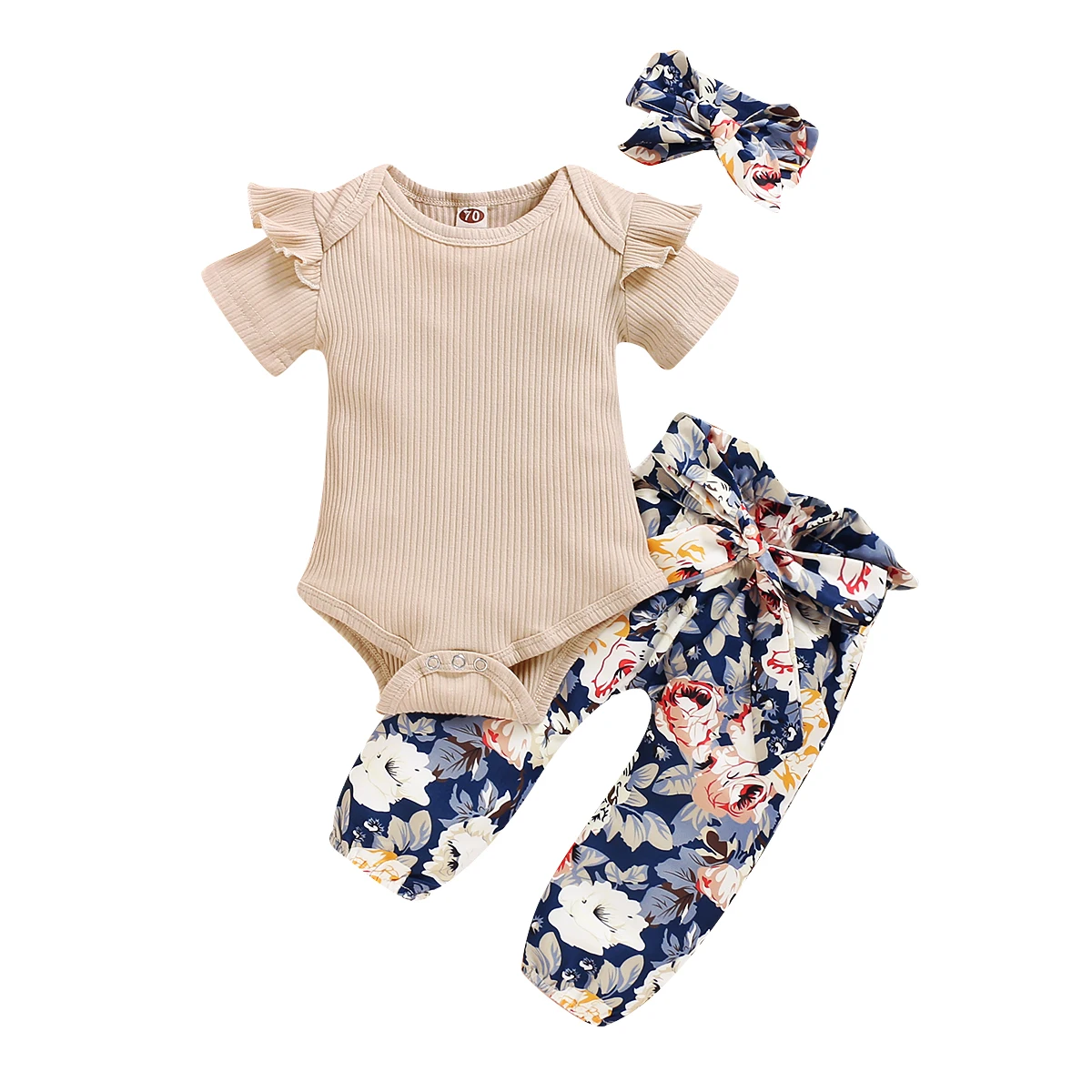 Newborn Girl Clothes Outfits Ruffle Baby Clothes Floral Pants Summer ...