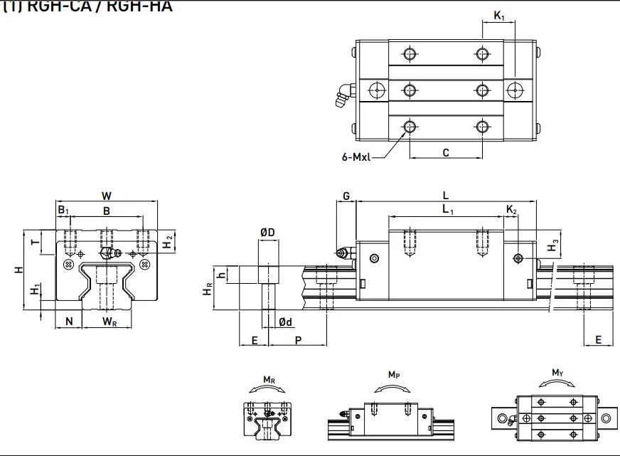 Taiwan Original HIWIN Linear Guide Block Bearing WER35 WEH35 WEH35CA ...