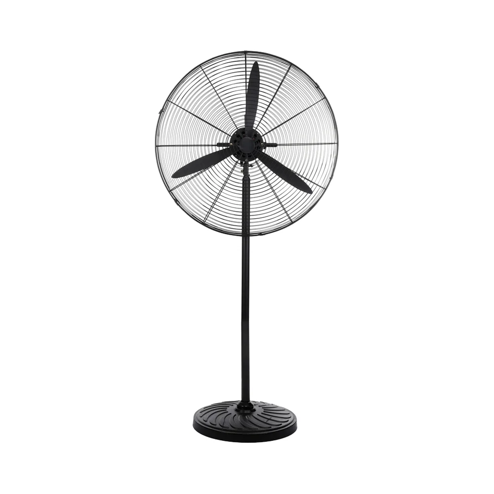 High Velocity Heavy Duty Industrial Pedestal Fan Outdoor & Household Use Mesh Grill Low Noise AC Motor Carton Corrugated Box OEM