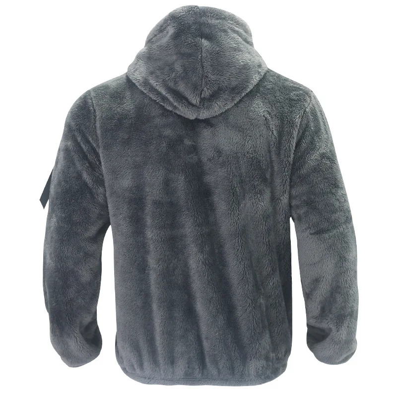 Mens Fleece Coat Winter Autumn Warm Long Sleeve Jacket