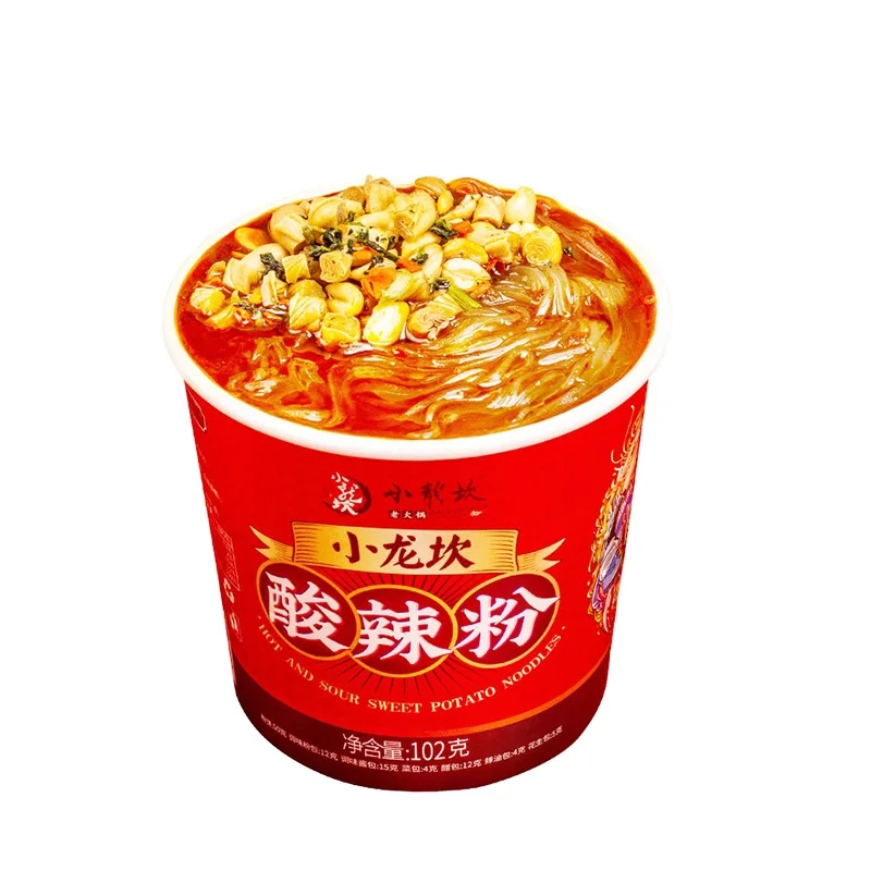 Chinese Sichuan Xiaolongkan brewed vermicelli soup and beef flavor