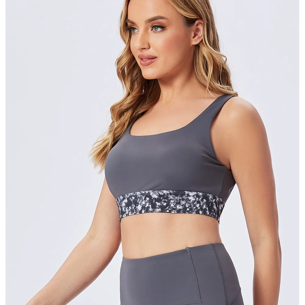 Oem High Quality Yoga Wear Cross Back Custom Logo Front Twist Plus Size