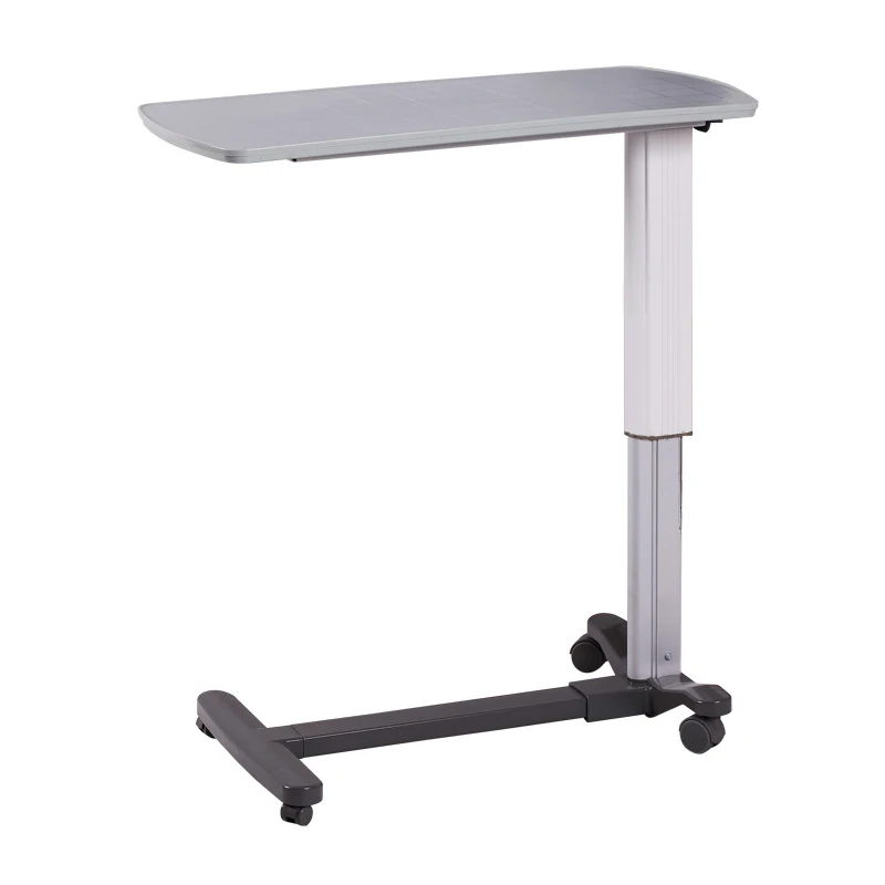 Mobile Hospital Overbed Table With Wheels Medical Adjustable Overbed