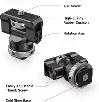 Smallrig Field Monitor Mount Holder with Cold Shoe and 1/4" Inch Screw for 5 Inch and 7 Inch Monitor -BSE2346 product image