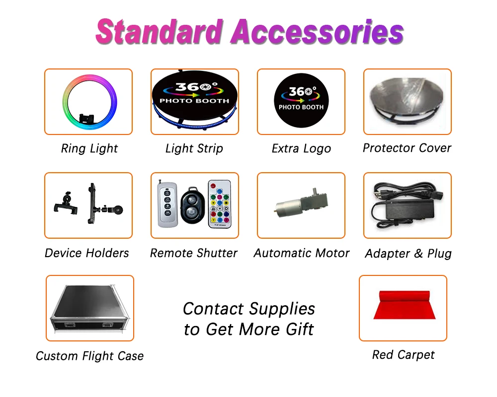 With Remote Control  Photo Booth 360 Automatic Manual Spin Full Length Video Camera Booth Portable Ready to Ship Photo Booth