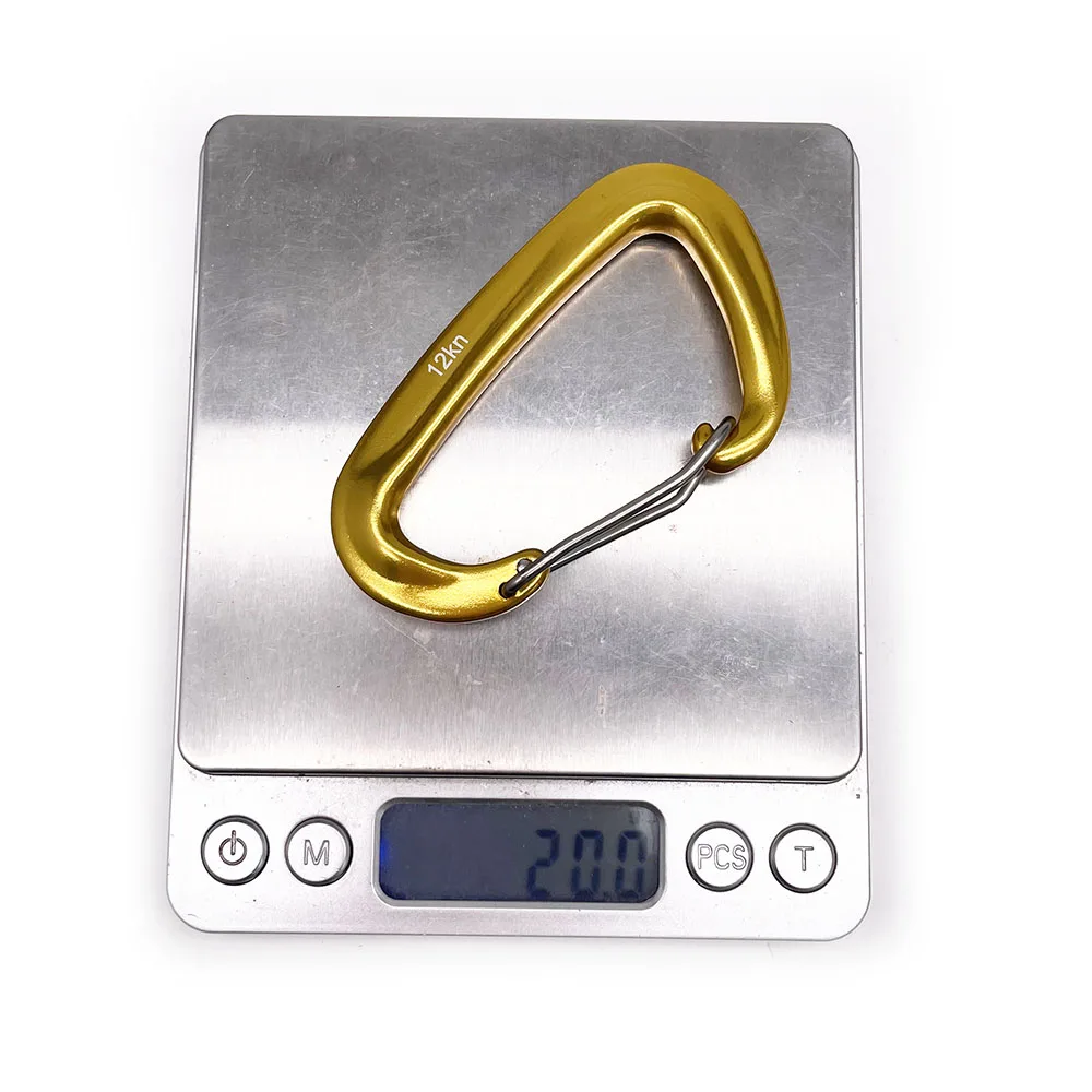 BT-A1303 Outdoor Activity Black 12kn Aluminum Wire Gate Hammock Carabiner