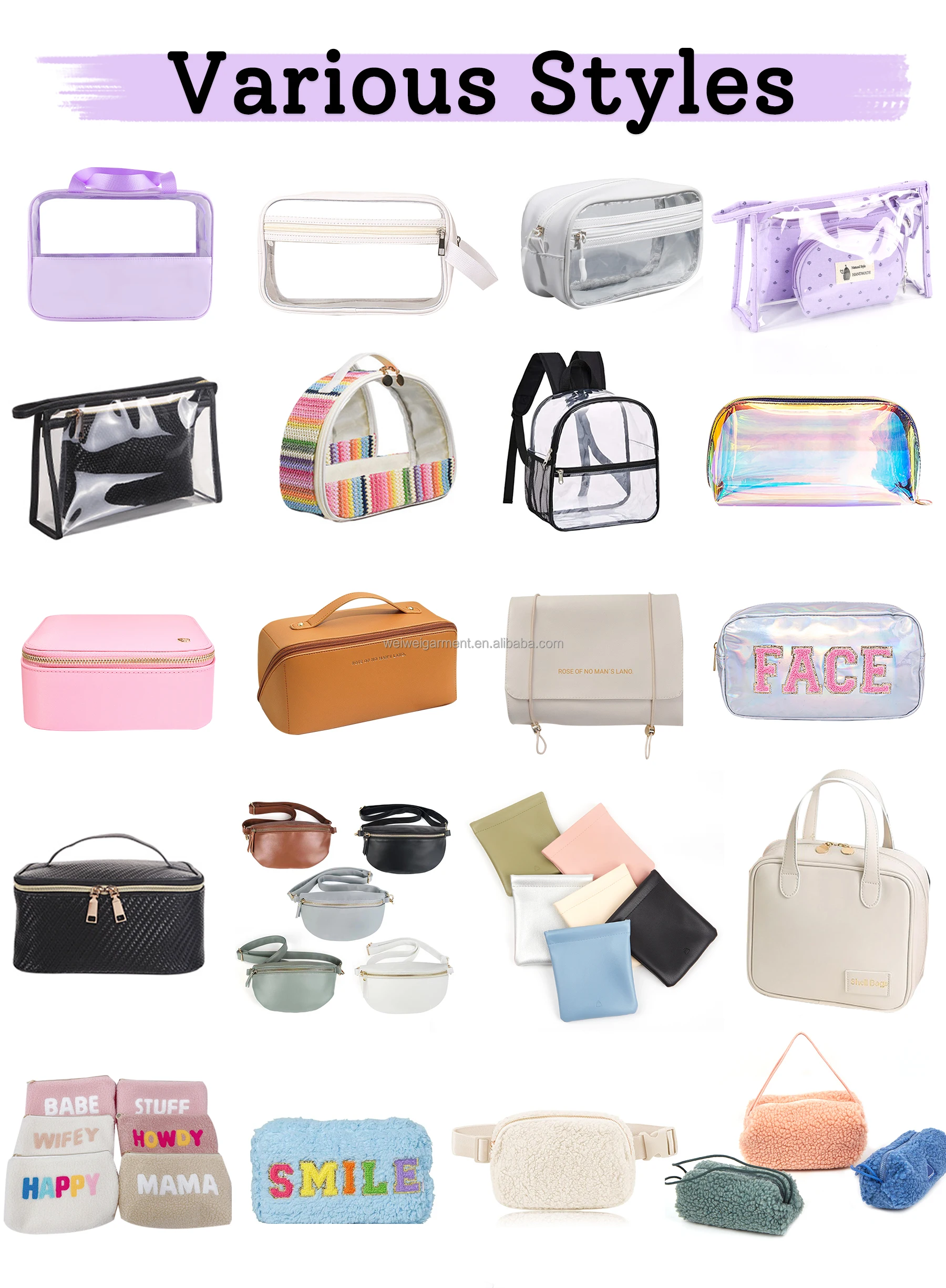 Makeup Bag Design 2023 New Style Gold Color Custom Your Own Logo Pu