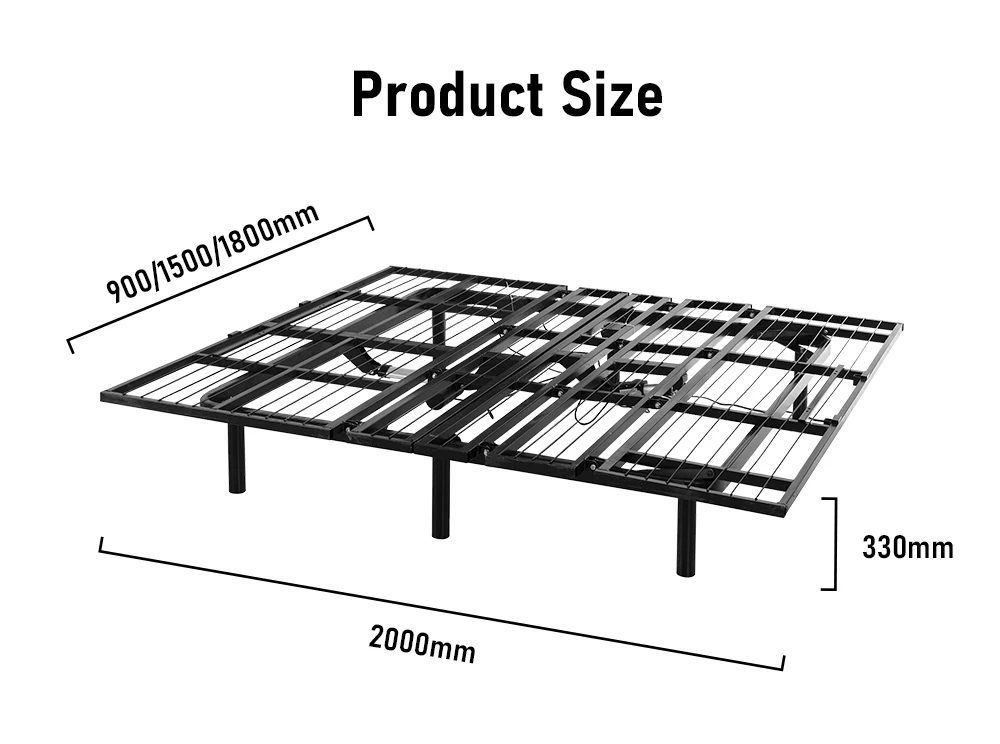 Meisemobel Electric Adjustable Bed Frame With Massage Split Adjustable ...