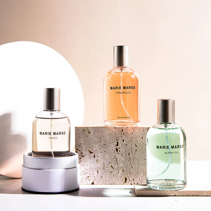 Low Moq 30ml 50ml 100ml Small Empty clear Oval Perfume Spray Bottle Glass Atomizer Perfume Set Empty Container with Box