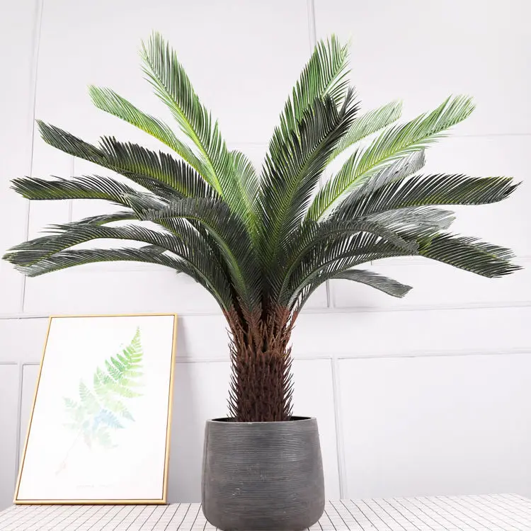 Simulation Cycas Revoluta Pot Plant Iron Tree Living Room Decorative Greenery Ornaments Floor Bionic Craft Iron Tree