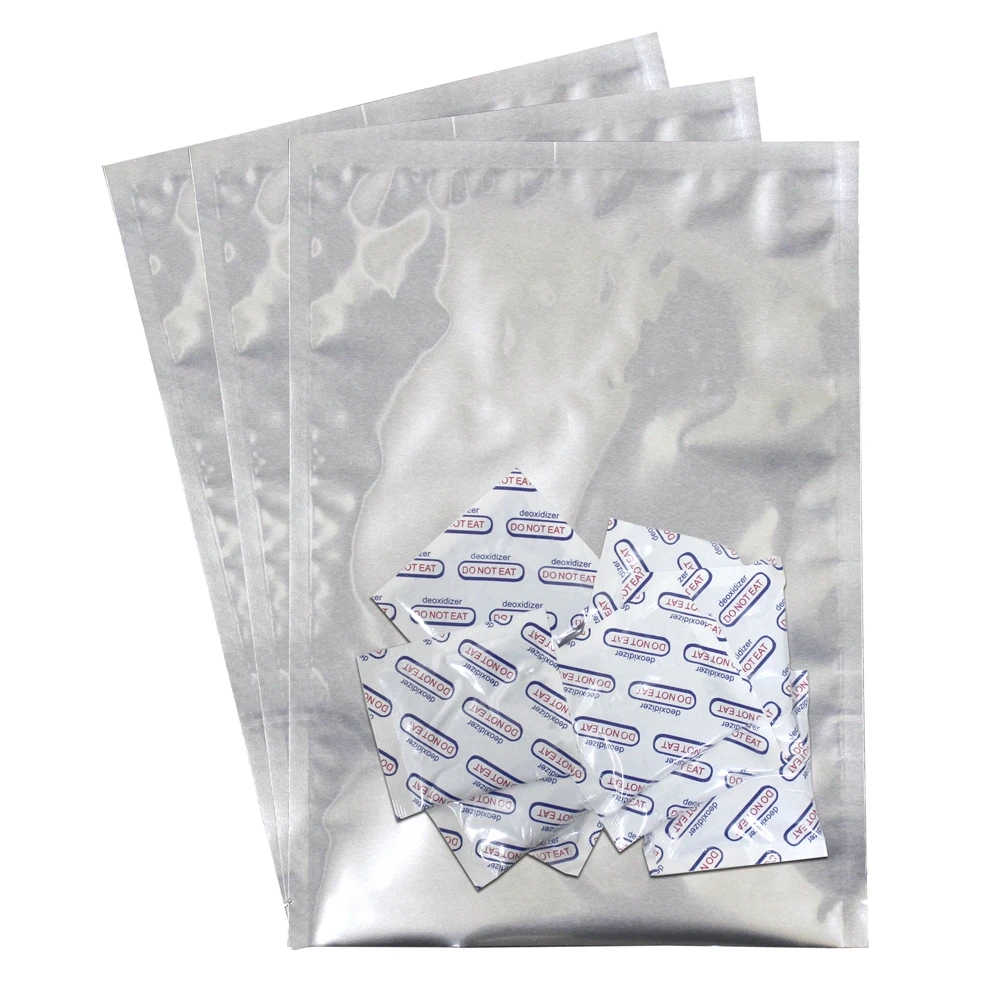 Sacchetti Mylar Conservazione Confezione Da 5 Sacchetti Mylar Da 5 Galloni Assorbitori Di Ossigeno 2000cc - Per Conservazione Alimenti A Lungo Termine Sacchetti Sottovuoto Con Zip - Foto 3