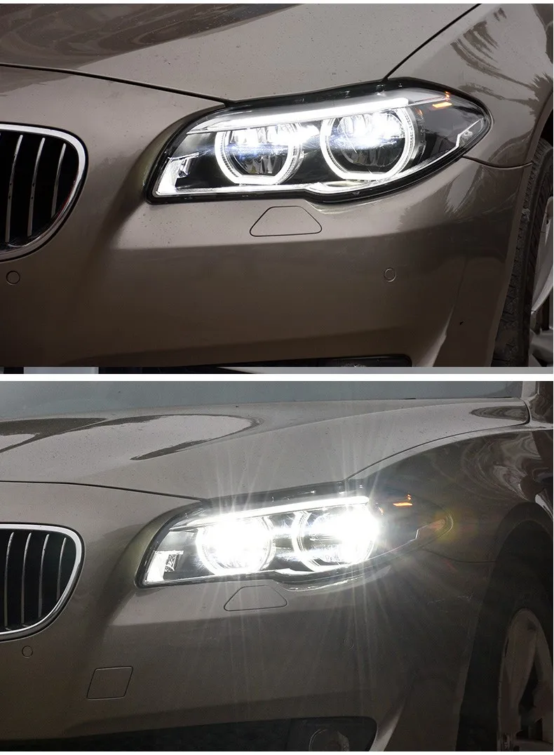 Angel Eyes F10 Headlights Assy For Bmw 10-17 F10/f18 Headlights ...