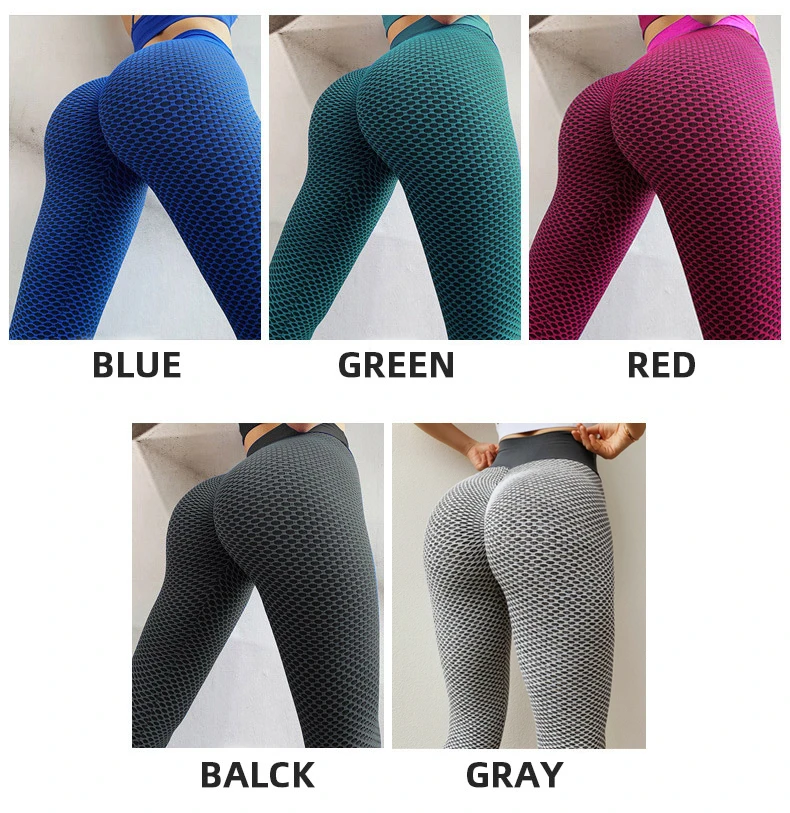 Custom Logo Women High Waist Fitness Yoga Pants Seamless Scrunch Butt ...