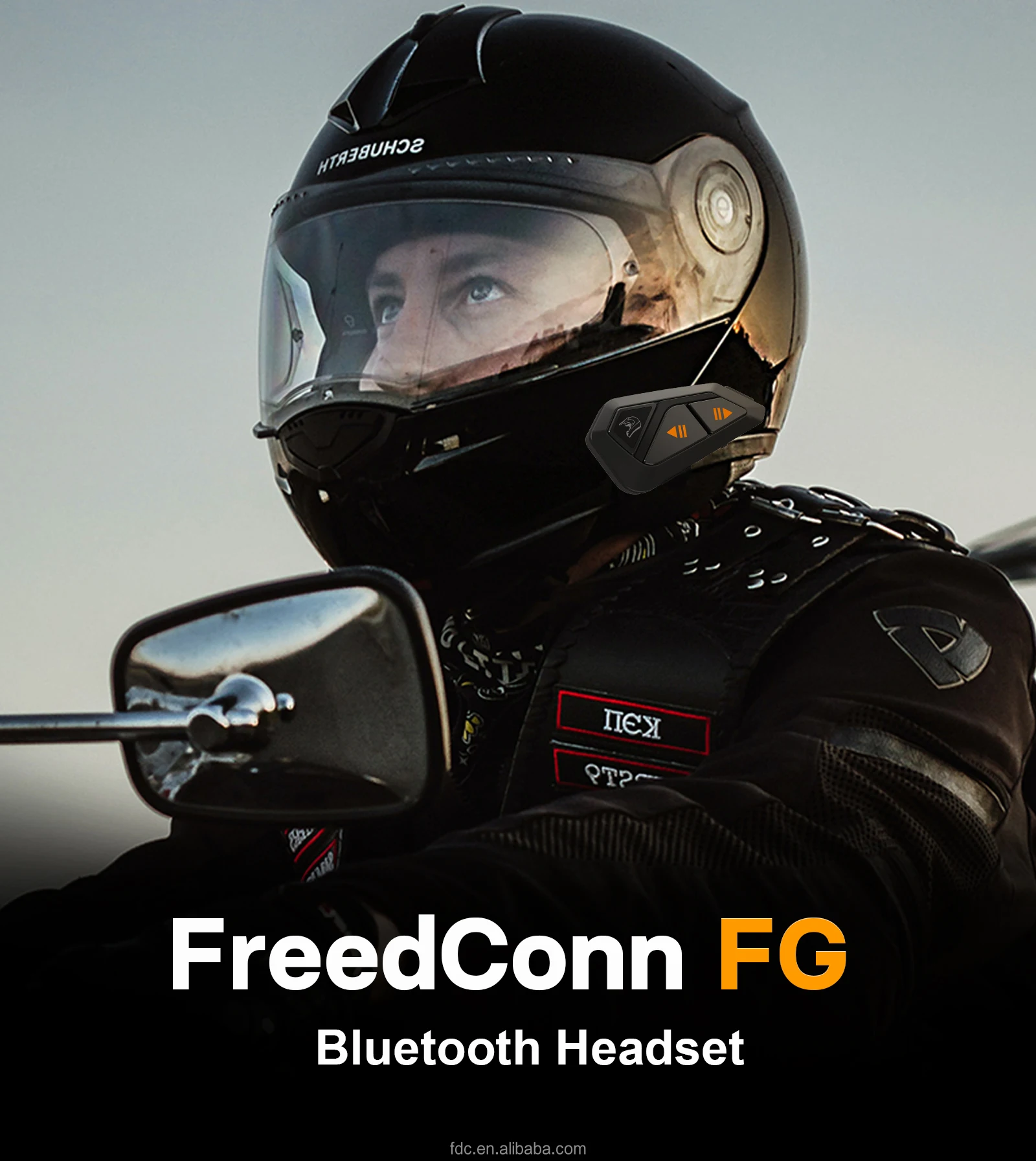 FreedConn FG Full Duplex Intercom Helmet Bluetooth Intercomunicador Para  Casco De Moto Wireless Intercom System for Motorcycle