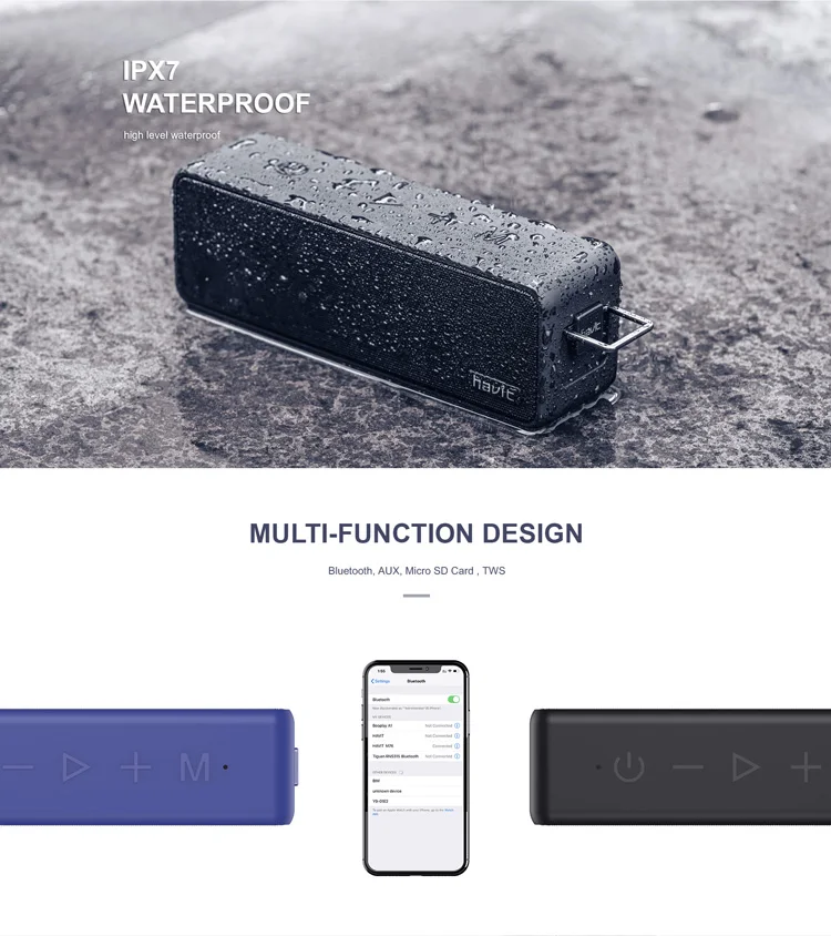 M76 Havit Double Bt Speaker Amplifier Portable Ipx7 Car Audio Wireless Active Speaker For Outdoor Waterproof Bt Speaker - ANKUX.COM
