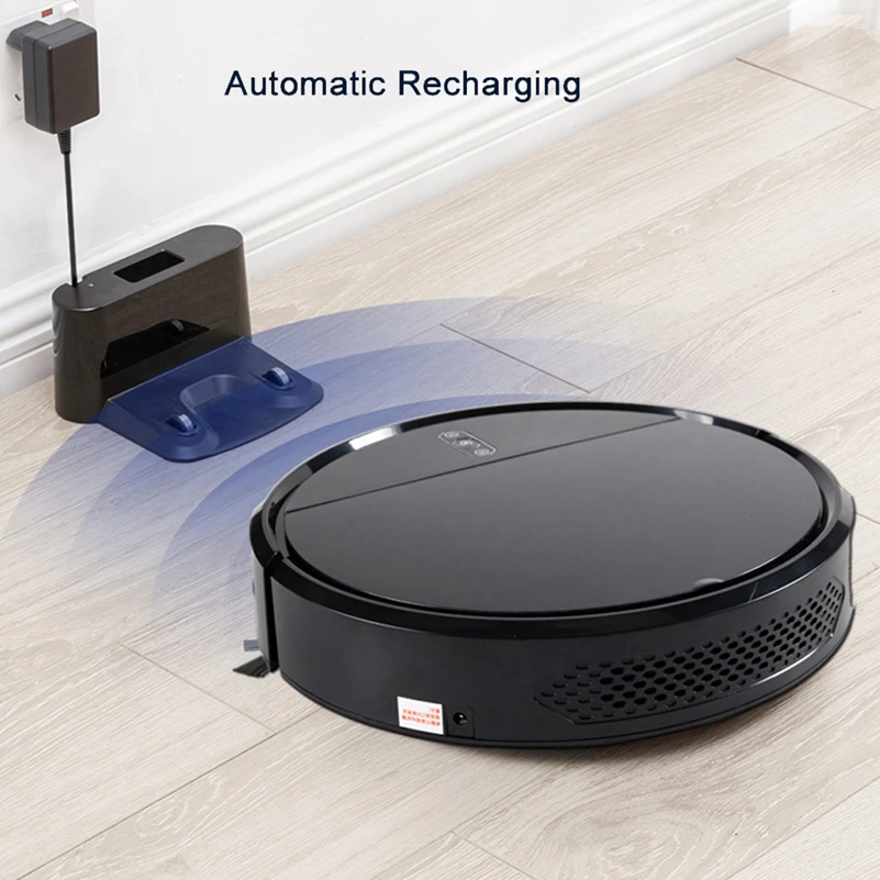 Robot Vacuum Cleaner Gyroscope Navigation Strong Suction Power 3 in 1 Vacuum Sweep Compatible with Alexa for Hard Floor Pet Hair