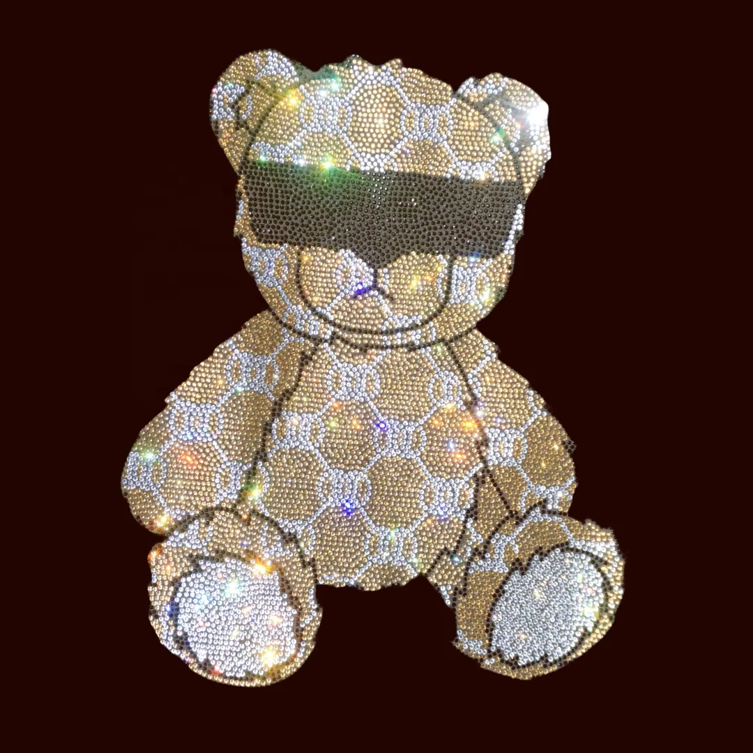 crystal Skull bone Rhinestone Transfer Hotfix Iron-on Motif Applique diamond rhinestone heat transfer for men hoodie