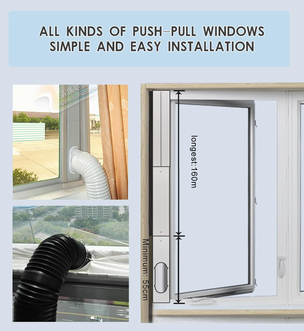 Replacement Window Side Panel Adaptor Connector Portable Air