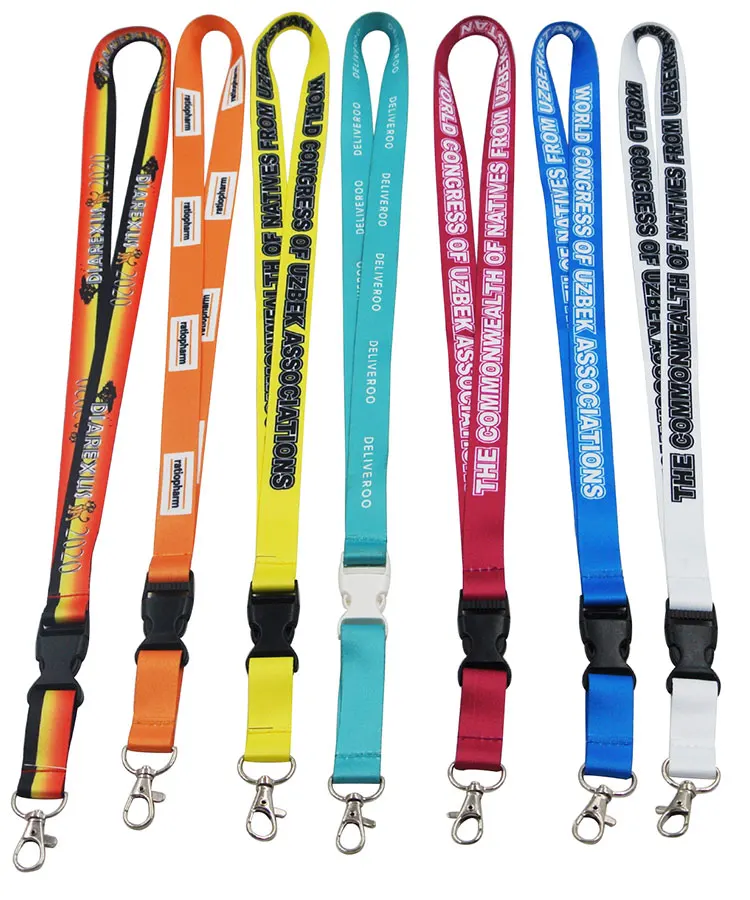 Promotional Custom Logo Neck Nylon Heated Transfer Printing Lanyard ...