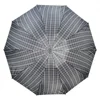 10-bone trifold increased umbrella surface-brown-black plaid