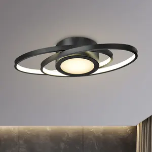 Modern Simple Led Black Kitchen Bedroom Living Room Lights Ceiling Lamps